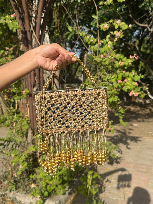 Crystal Beaded Mobile Purse for Women