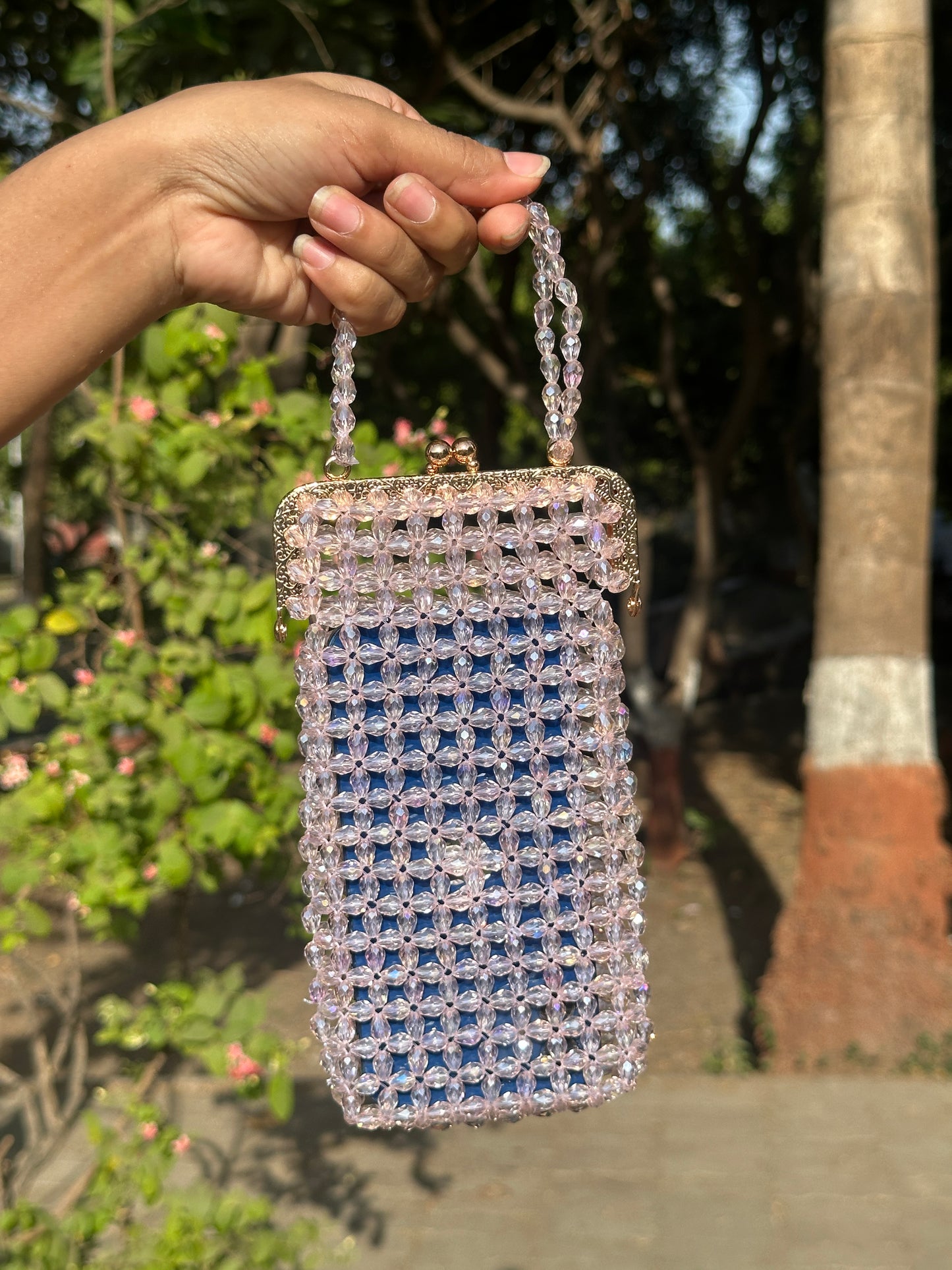 Iridescent Crystal Mobile Purse for Women