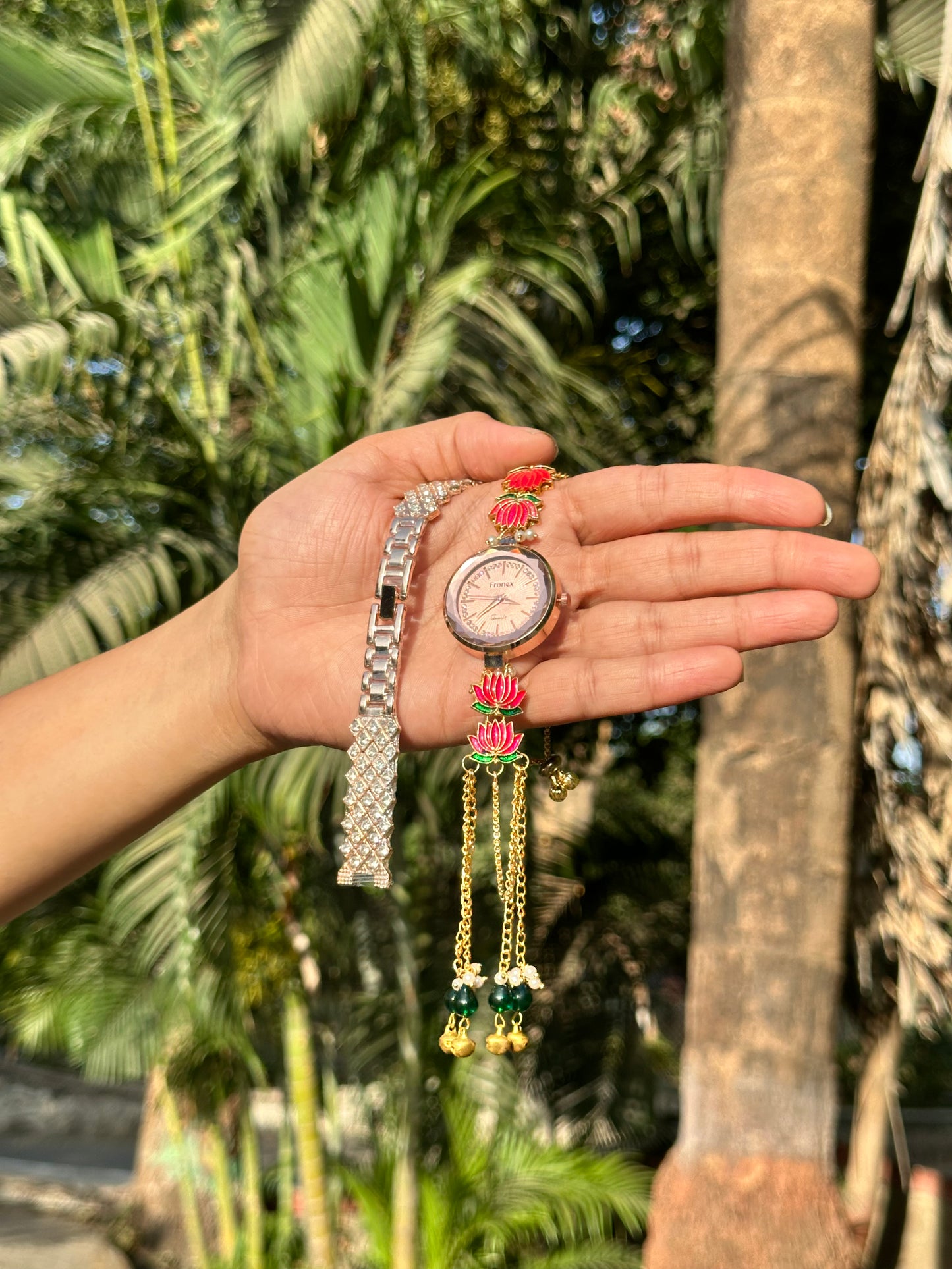 Elegant Lotus Tassel Watch