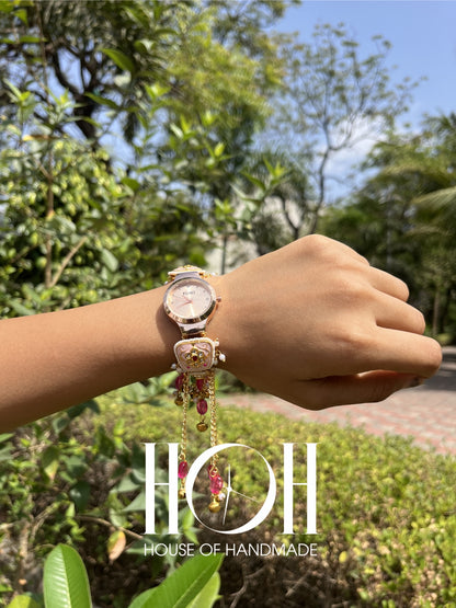 Bracelet Watch with Pearl Drops