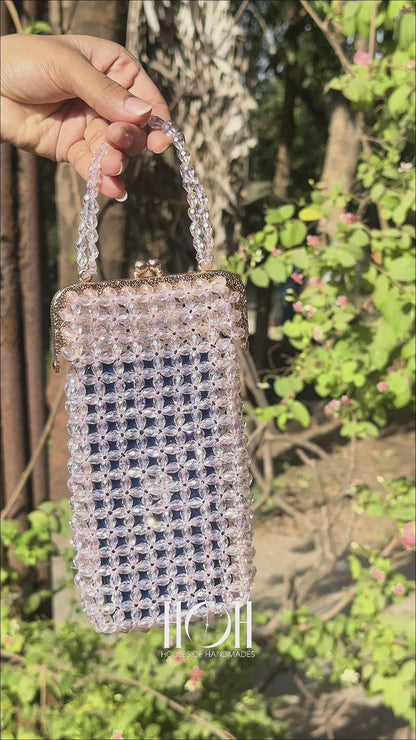Iridescent Crystal Mobile Purse for Women