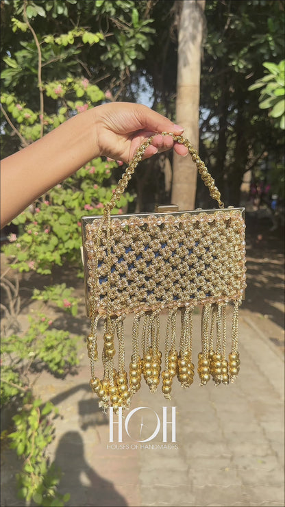 Crystal Beaded Mobile Purse for Women